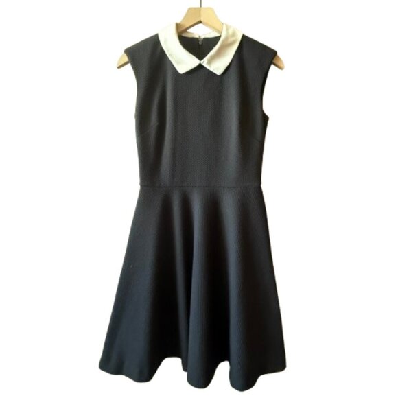 Women's 2 Betsey Johnson Fit and Flare Dress Sleeveless Preppy Textured - Picture 1 of 7